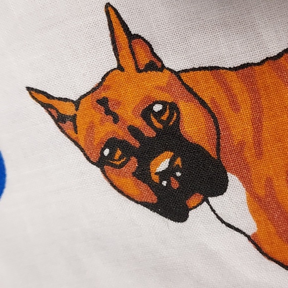 Hand Made Boxer Dog Wearing Boxers  Shorts Draw String Cloth Bag - Picture 9 of 9